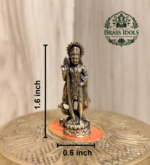 Miniature Brass Murugan Statue 1.6 Inch