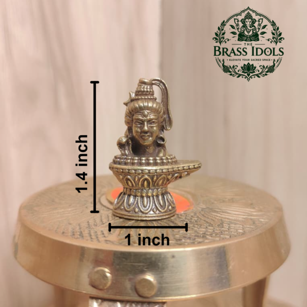 Miniature Brass Shiva Lingam 1.4 Inch