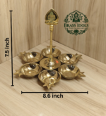 Brass Arumuga Vilakku 7.5 Inch
