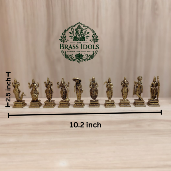 Premium Brass Dasavatharam Set 9 Inch