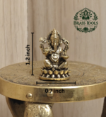 Miniature Brass Ganesh Idol 1.2 Inch