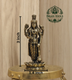 Premium Brass Guruvayoorappan Idol 3 Inch