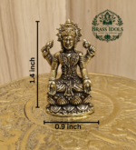 Miniature Brass Lakshmi Idol 1.4 Inch