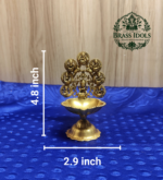 Premium Brass Astalakshmi Diya 4.8 Inch