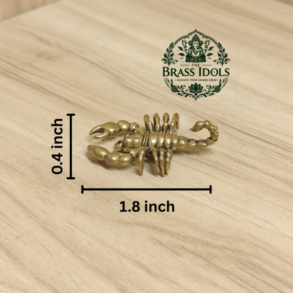 Miniature Brass Scorpion Figurine 1.8 Inch