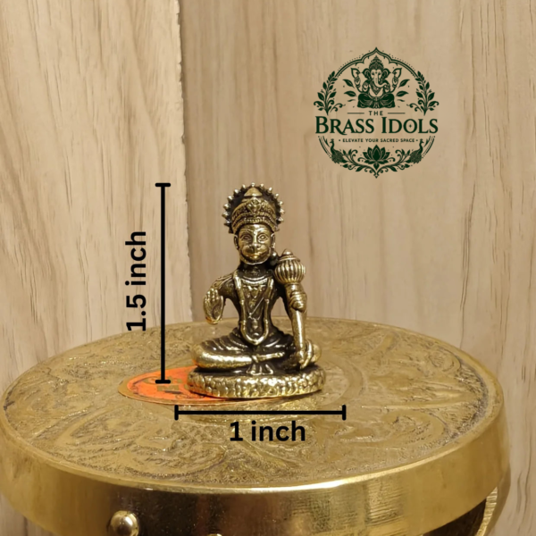 Miniature Brass Hanuman Idol 1.5 Inch