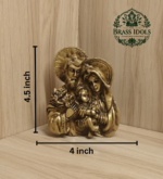 Brass Jesus Family Statue 4.5 Inch