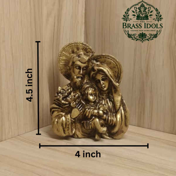 Brass Jesus Family Statue 4.5 Inch