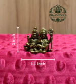 Miniature Brass Shiva Parvathi Statue 1 Inch