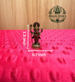 Miniature Brass Standing Ganesha Statue 1.5 Inch
