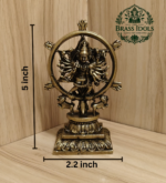 Premium Brass Chakrathalwar Statue 5 Inch