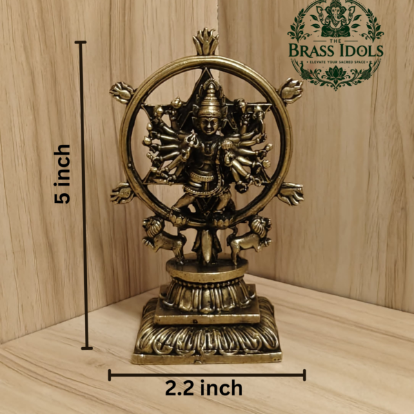Premium Brass Chakrathalwar Statue 5 Inch
