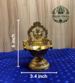 Brass Gajalakshmi Diya 6 Inch