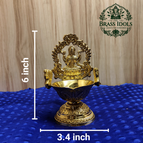 Brass Gajalakshmi Diya 6 Inch