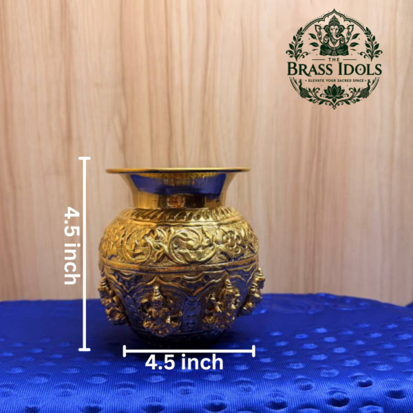Brass Ashtalakshmi Kalash 4.5 Inch