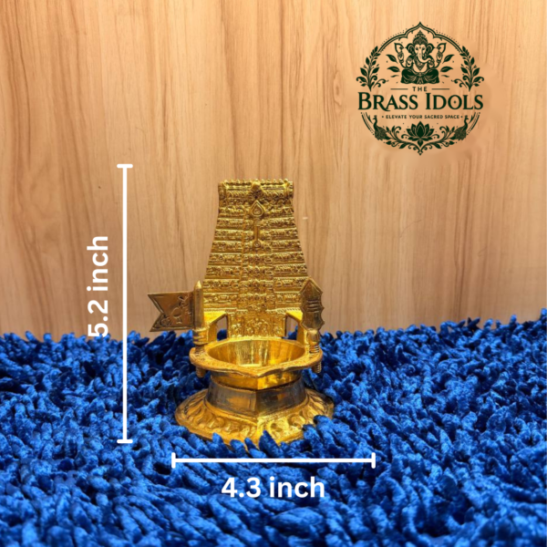 Brass Thiruchendur Gopuram Vilakku 5.2 Inch