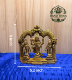 Brass Murugan Valli Deivanai Statue 5 Inch