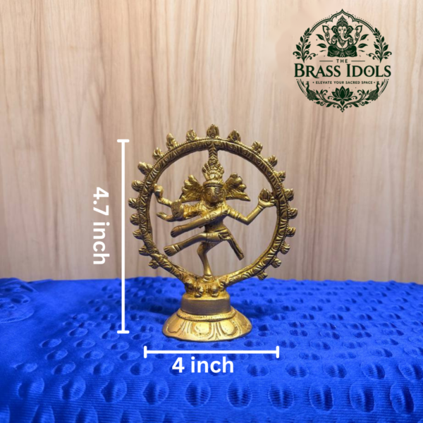 Brass Natraj Statue 4.7 Inch