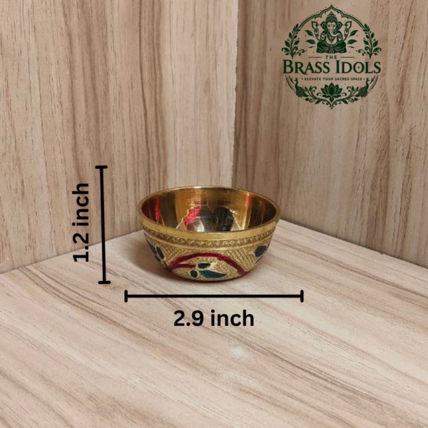 Brass Designer Katori Pooja Bowl 2.7 Inch