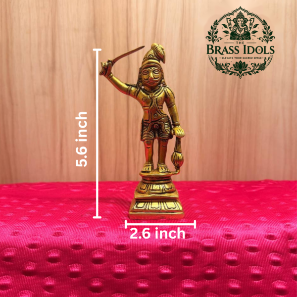 Brass Idol Madurai Veeran 5.6 Inch