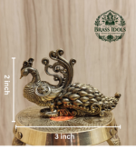 Brass Peacock Figurine 3 Inch