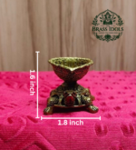 Premium Brass Tortoise Diya 1.8 Inch