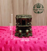 Premium Brass Hampi Stone Chariot Miniature 2.2 Inch