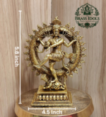 Premium Brass Nataraja Lord Shiva Statue 5.8 Inch