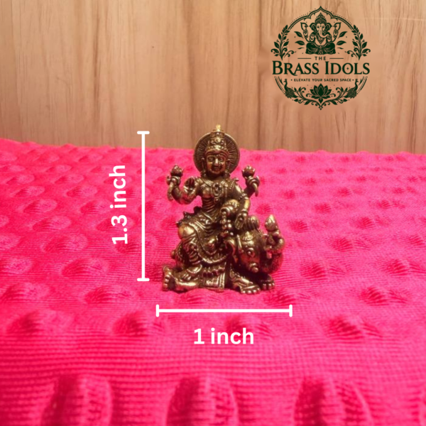 Miniature Brass Gajalakshmi Idol 1.3 Inch