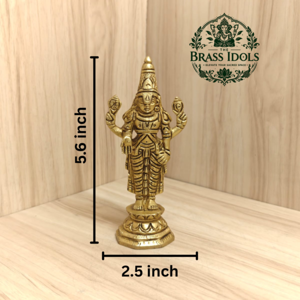 Brass Tirupati Balaji Idol 5.6 Inch
