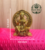 Brass Bhagavathi Statue 5.3 Inch