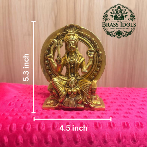 Brass Bhagavathi Statue 5.3 Inch