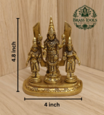 Brass Shankh Chakranamah with Balaji Statue 4.8 Inch