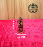 Brass Miniature Ganesha Riding a Horse 1.4 Inch