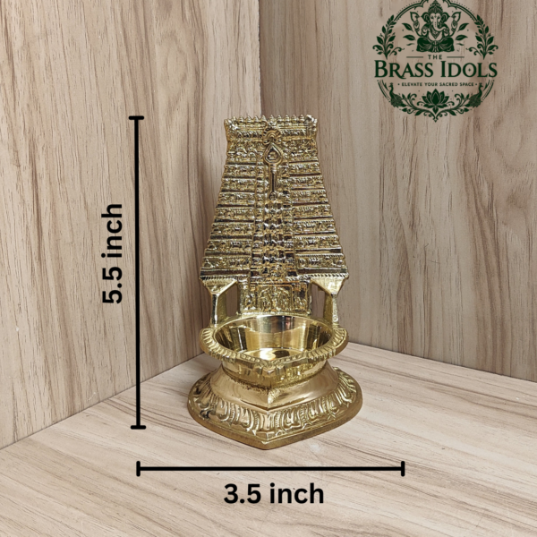 Brass Thiruchendur Gopuram Vilakku 5.5 Inch