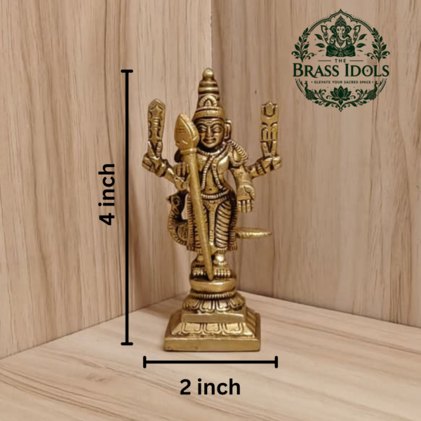 Brass Murugan Statue 4 Inch