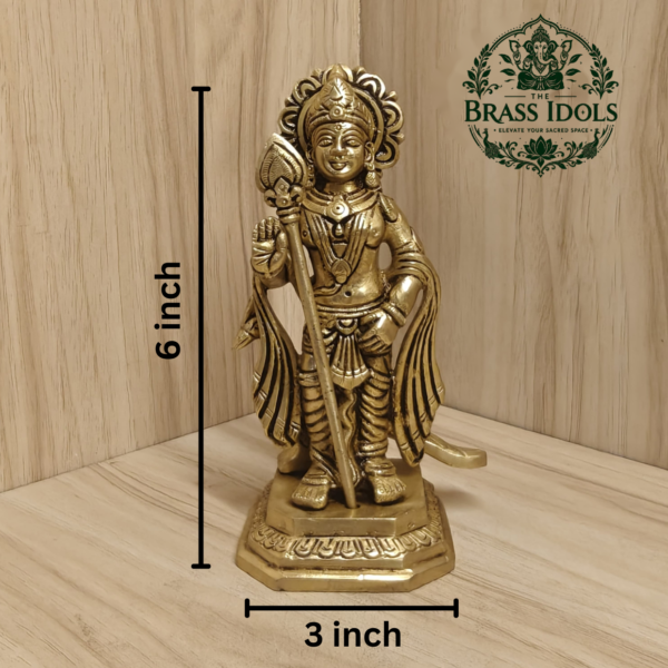 Brass Murugan Idol 6 Inch