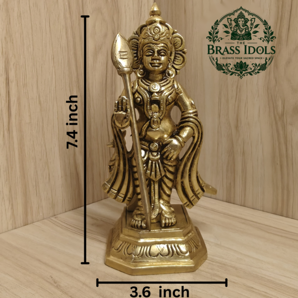 Brass Murugan Silai 7.4 Inch