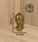 Brass Thiruvachi Murugan Statue 4 Inch
