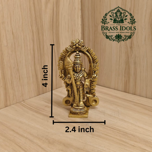 Brass Thiruvachi Murugan Statue 4 Inch