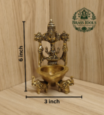 Brass Tirupati Balaji Lakshmi Diya 6 Inch