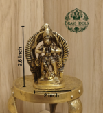 Brass Hanuman Opening Heart Figurine 2.6 Inch