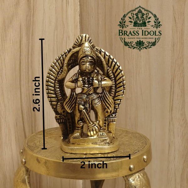 Brass Hanuman Opening Heart Figurine 2.6 Inch