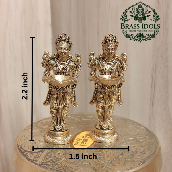 Panchaloha Paavai Vilakku (2 pcs) 2.2 Inch