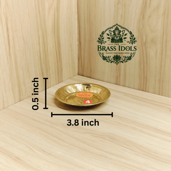 Brass Mini Pooja Plate 3.8 Inch