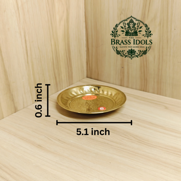 Brass Mini Pooja Plate 5.1 Inch