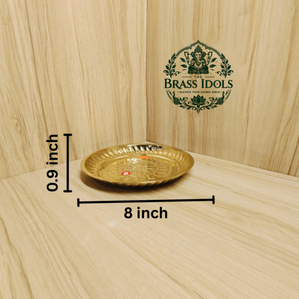 Brass Pooja Plate 8 Inch