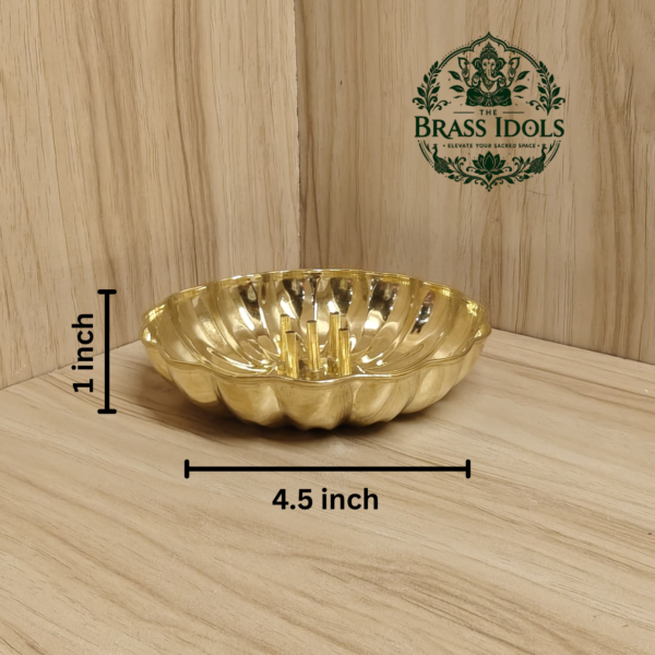 Brass Lotus Agarbatti Box Holder Size 2