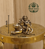 Miniature Brass Durga Devi Statue 1 Inch