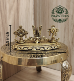 Premium Brass Shankh Chakra Namah Idol 1.5 Inch